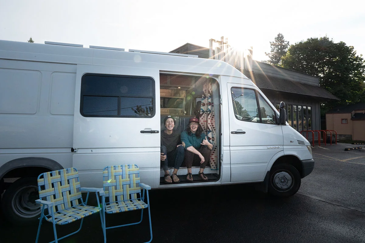 Tara, Kim, and Big Ed the High Top Dodge Sprinter Camper Van