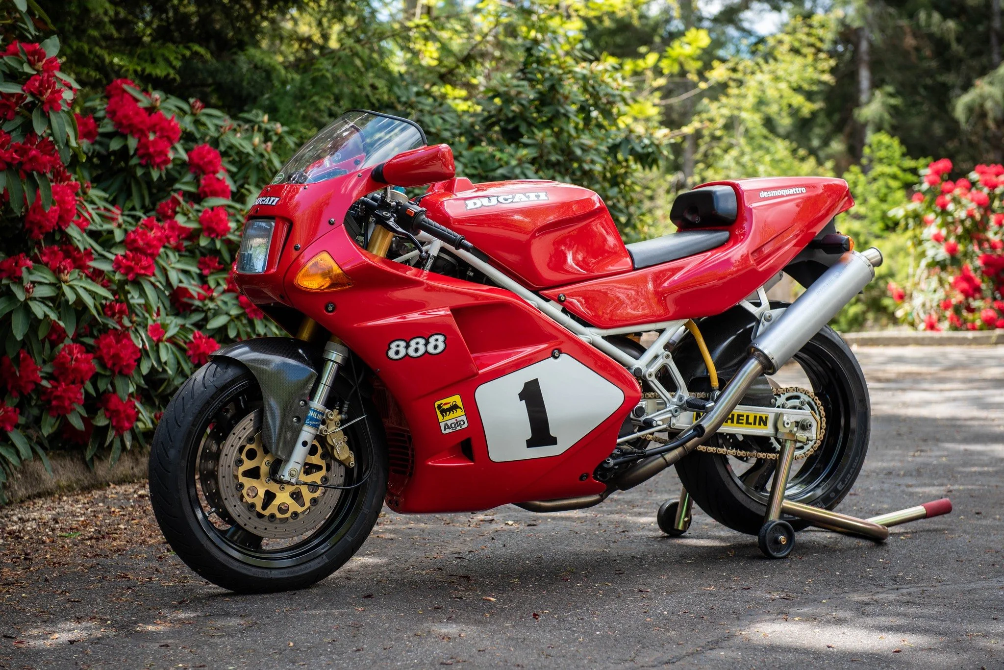 An authentic Ducati 888 SP4 - a spectacular example in exemplary condition. Just 17K km, and ready for a new home. We have had this in our showroom as a display piece for the last few years, and making room for some new projects. Signed by Doug Polle