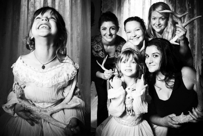 Neda and her team behind the scenes on one of her Bia De Medici photo shoots
