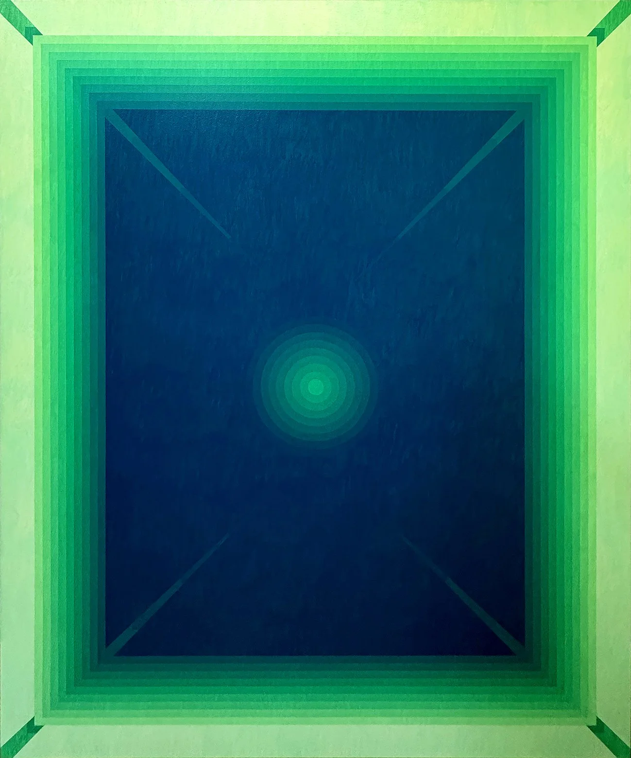 Mesmerism (Emerald / Phthalocyanine Blue), 2025