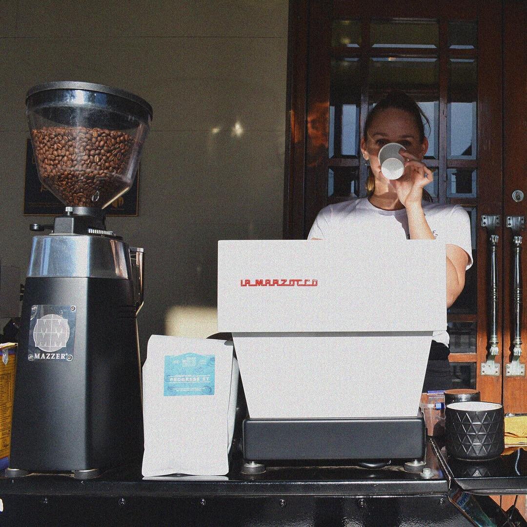 GD staying dialled this morn&rsquo; with CF and LM 🤤#commonfolk #lamarzocco
