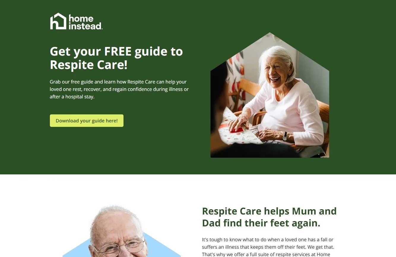 Landing page hero banner preview
