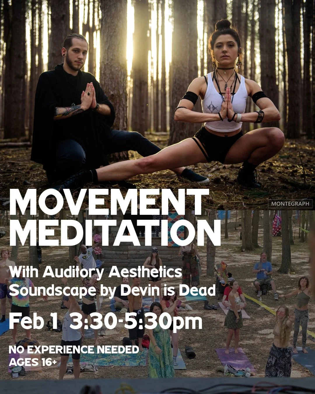 From music and flow festivals to our studio, we&rsquo;re excited to announce @auditory_aesthetics is bringing Movement Meditation to BEVC! 

Movement Meditation is an immersive experience where visualization, breath, sound, and movement weave togethe