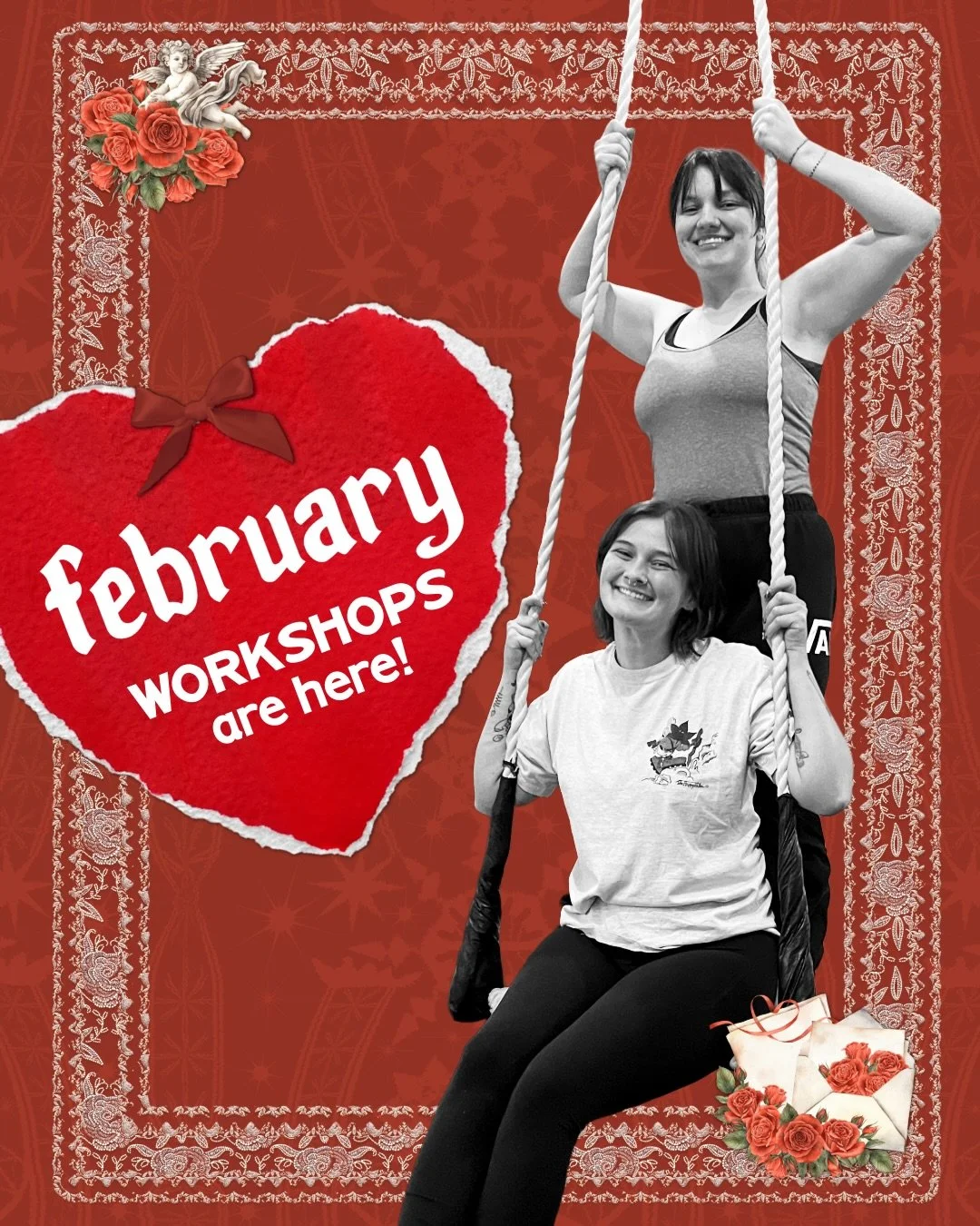 Swipe to see why we are so excited for February! Not only do new classes begin, but we have a bunch of workshops!

🧘 Feb 1: Movement Meditation with @auditory_aesthetics and @devin_is_dead. No experience needed &bull; Ages 16+

💘 Feb 14: Circus Dat