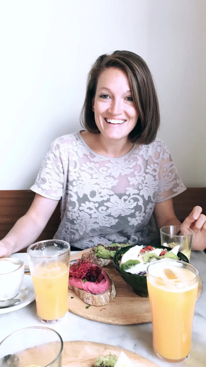 Look at my adorable friend Sydney, ecstatic with alle the yumminess. She loves this place!