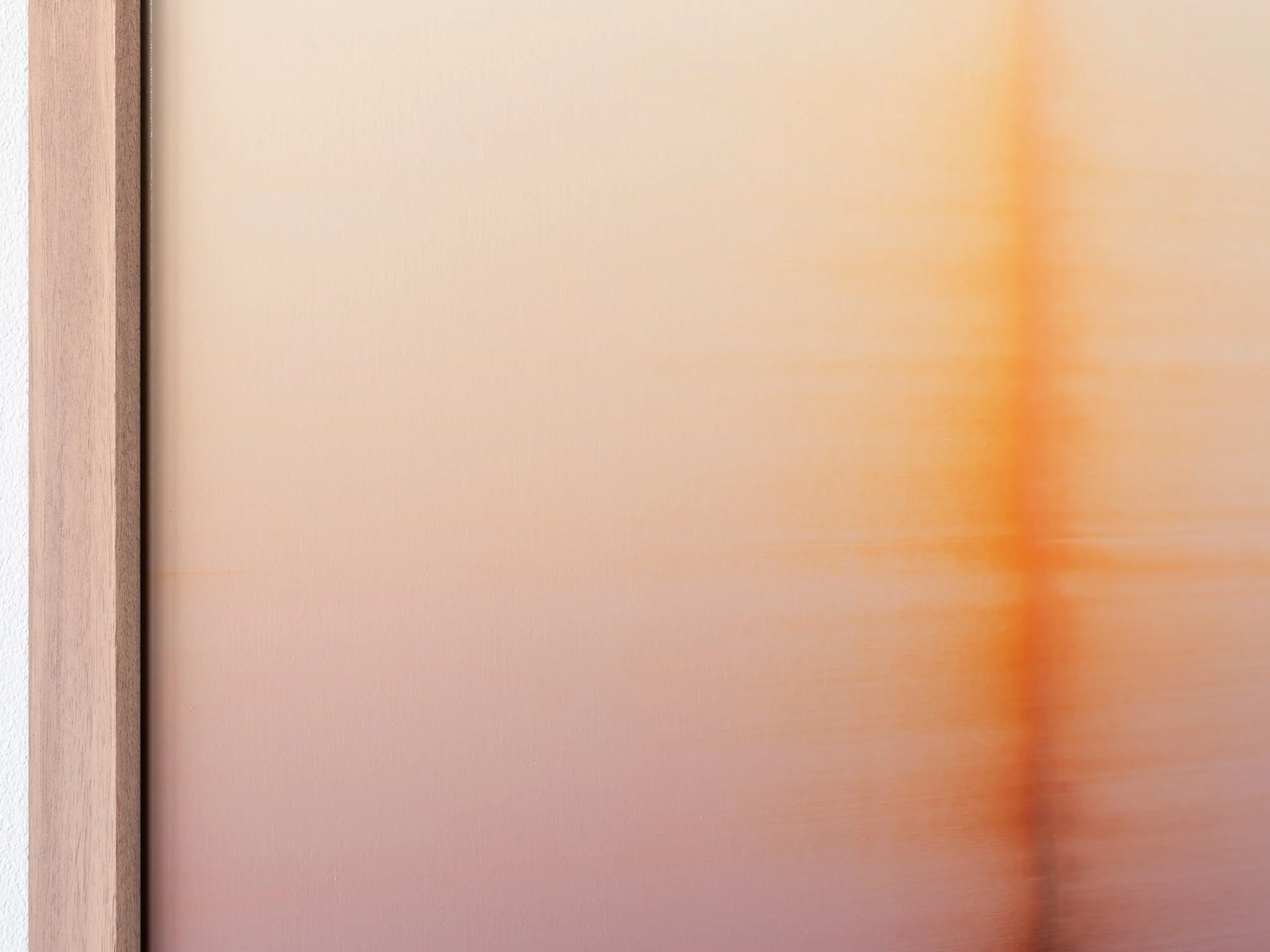 Side view of The Visionary (2025) — contemporary gradient painting showing depth and smooth transitions of light.