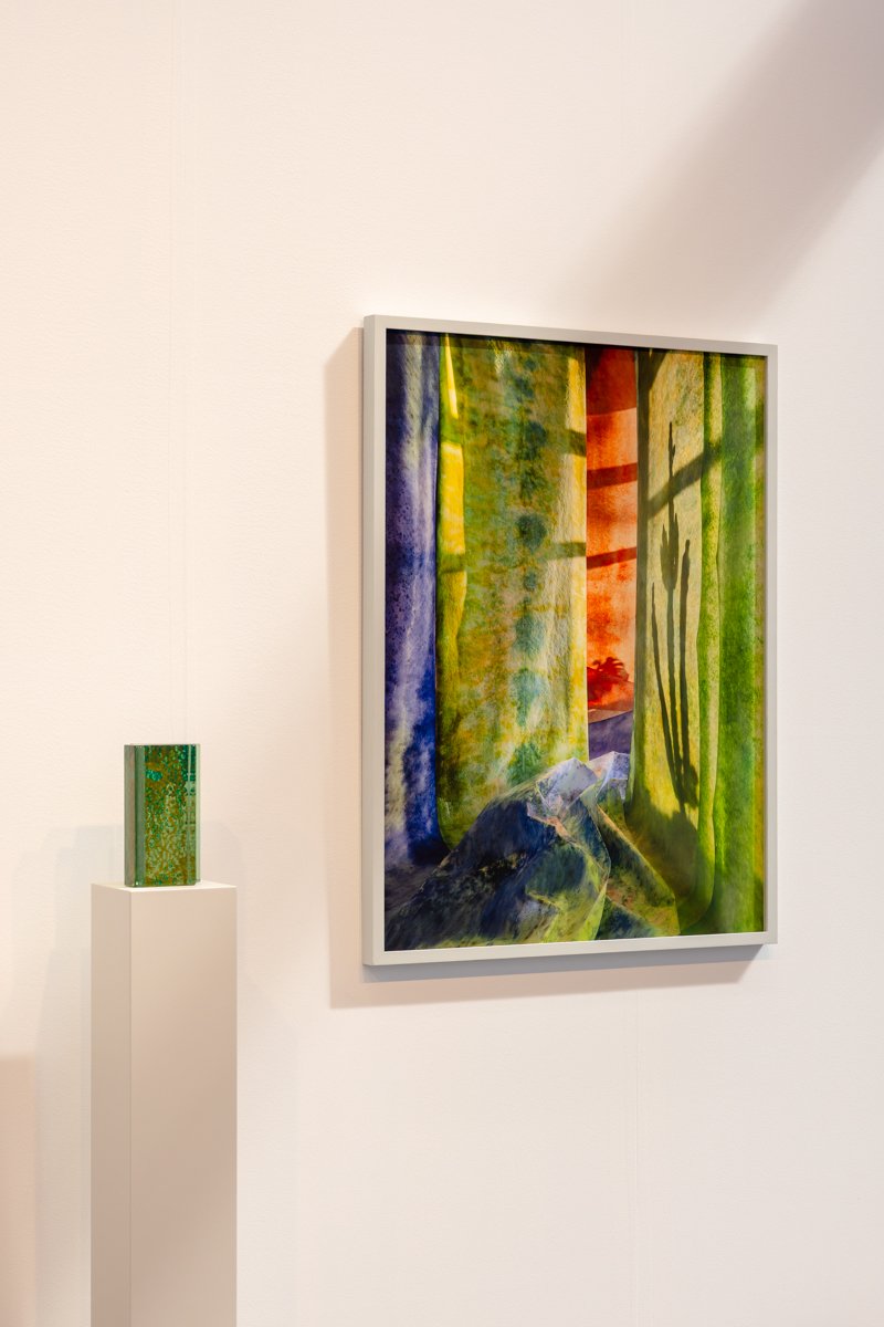 Art fair presentation of Cactus highlighting light, shadow and spatial illusion within a curated booth