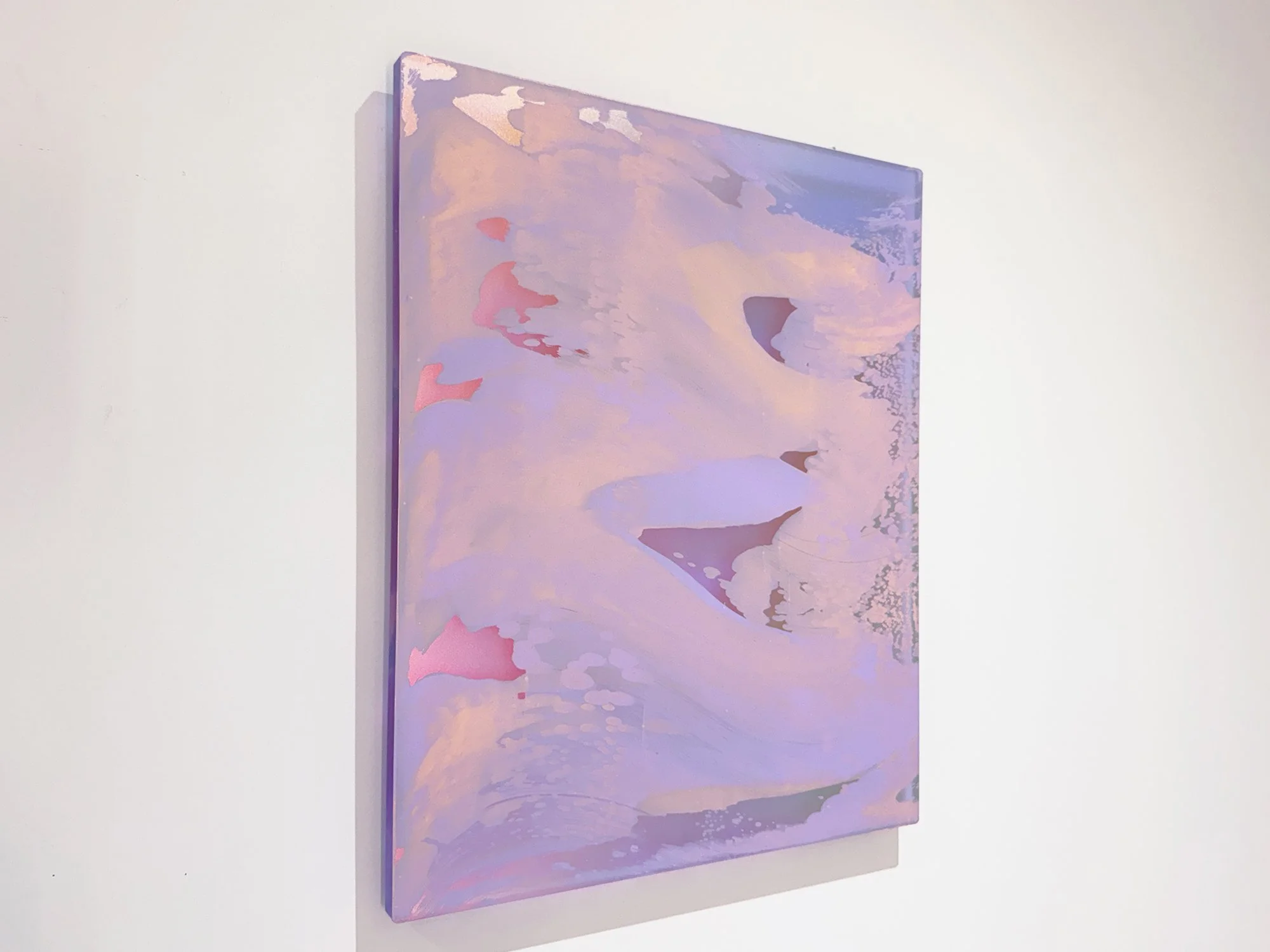 Angled view of Dawn V highlighting the reflective pink accents along the side.