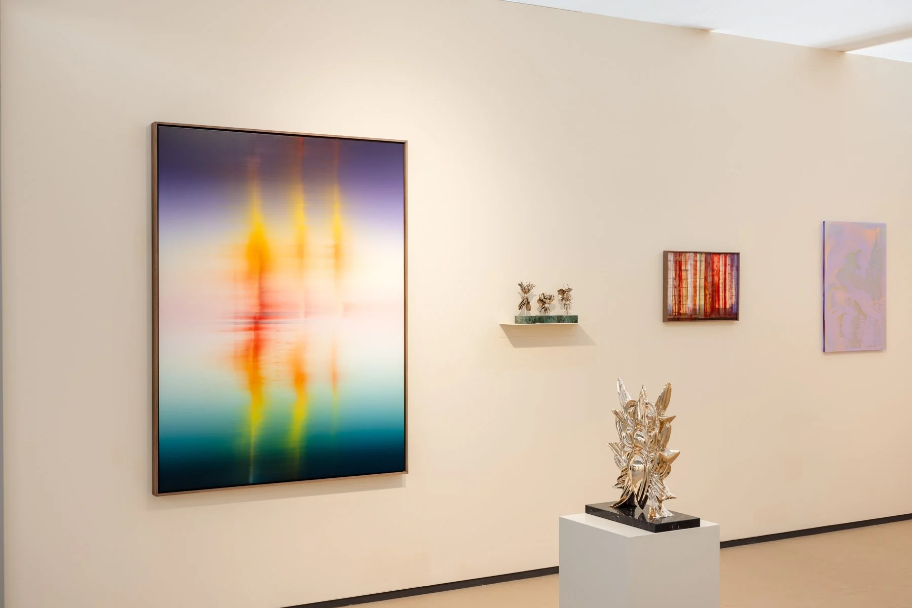 Troika, a large painting by Dutch artist Donald Schenkel, shown at PAN Amsterdam 2025