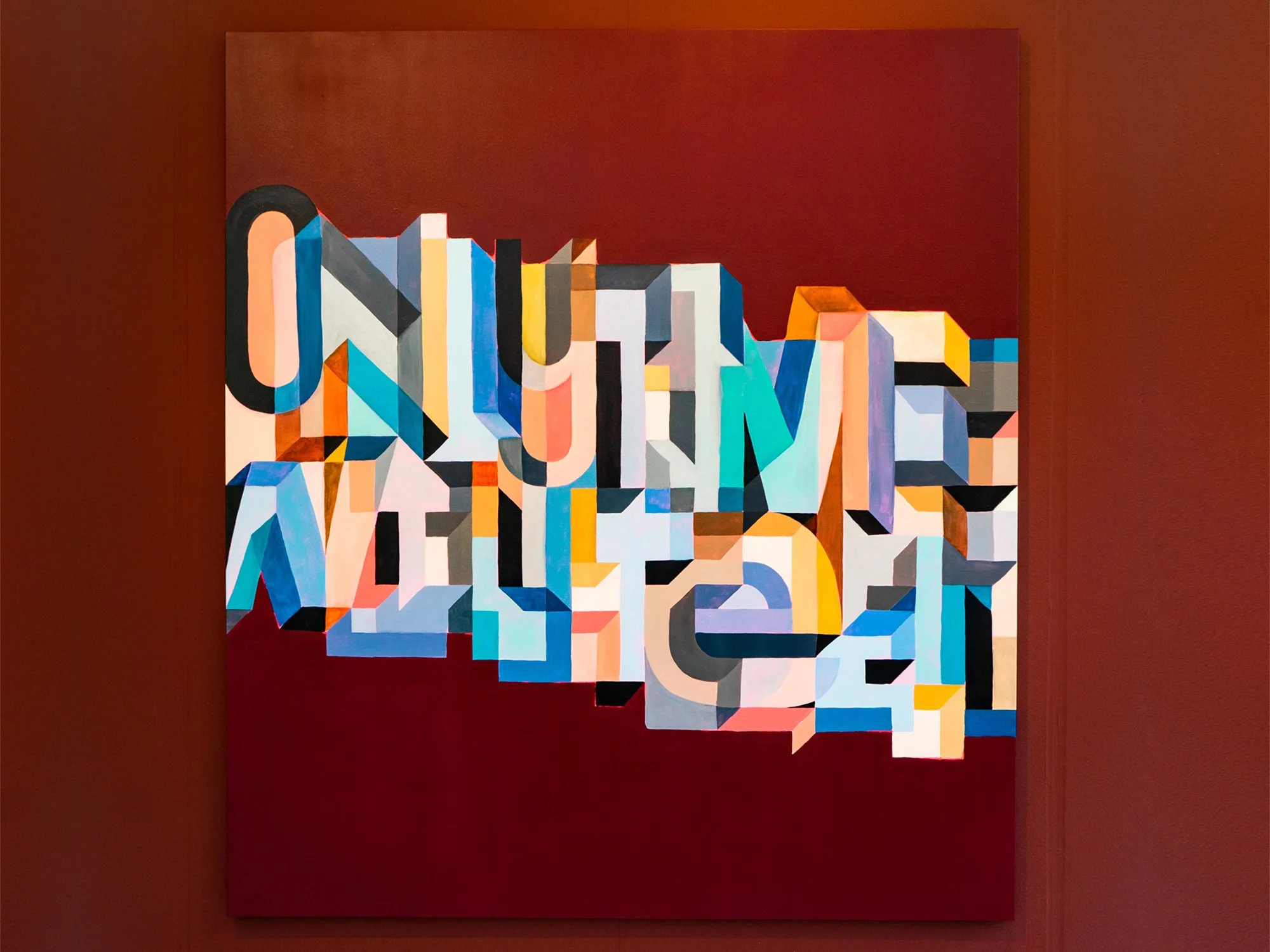 A large painting by Saïd Kinos. It is a painting shown at the CODA museum during his solo exhibition.