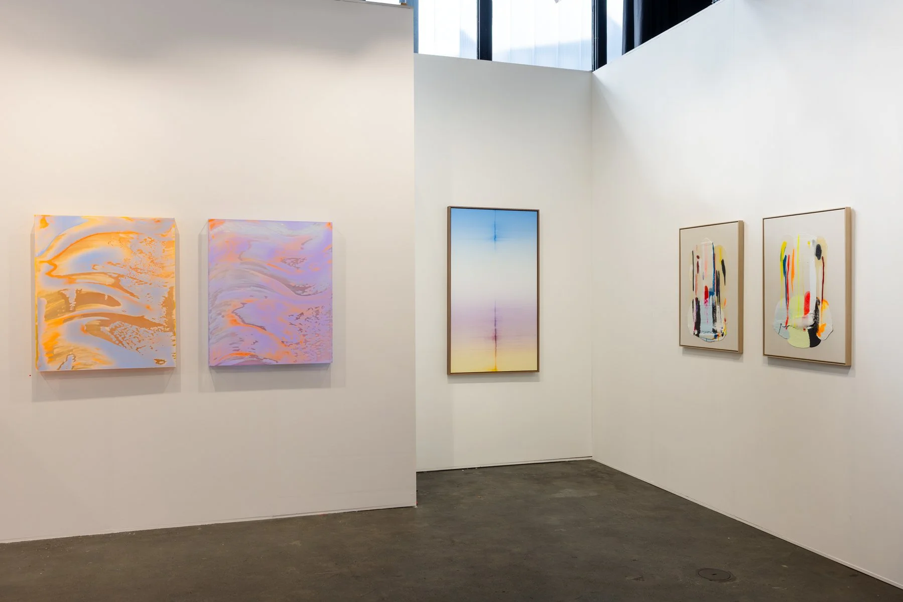 Abstract paintings by Donald Schenkel, Lisette Schumacher and Karen van de Vliet at Art Rotterdam 2026