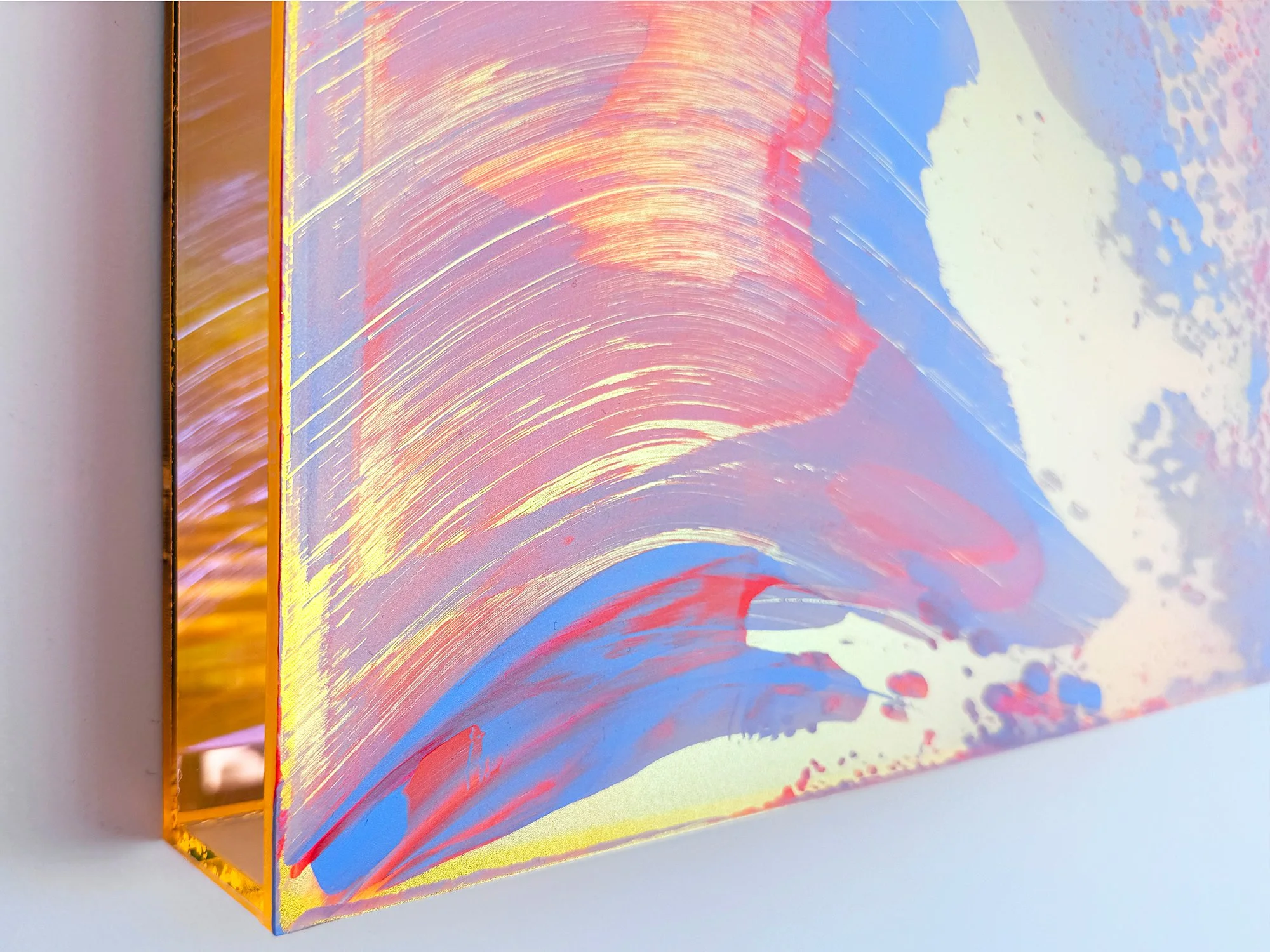Close-up of Coachella Views XIV by Lisette Schumacher, showing the depth of the three-dimensional box-shaped form.