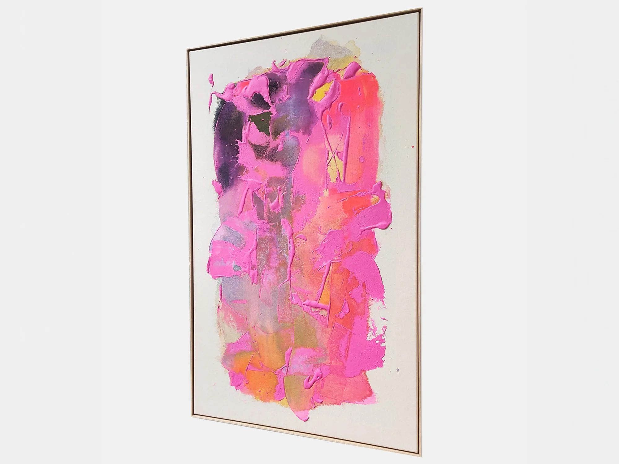 Sideview - abstract painting by Karen van de Vliet, named Can I Stay Here For A While