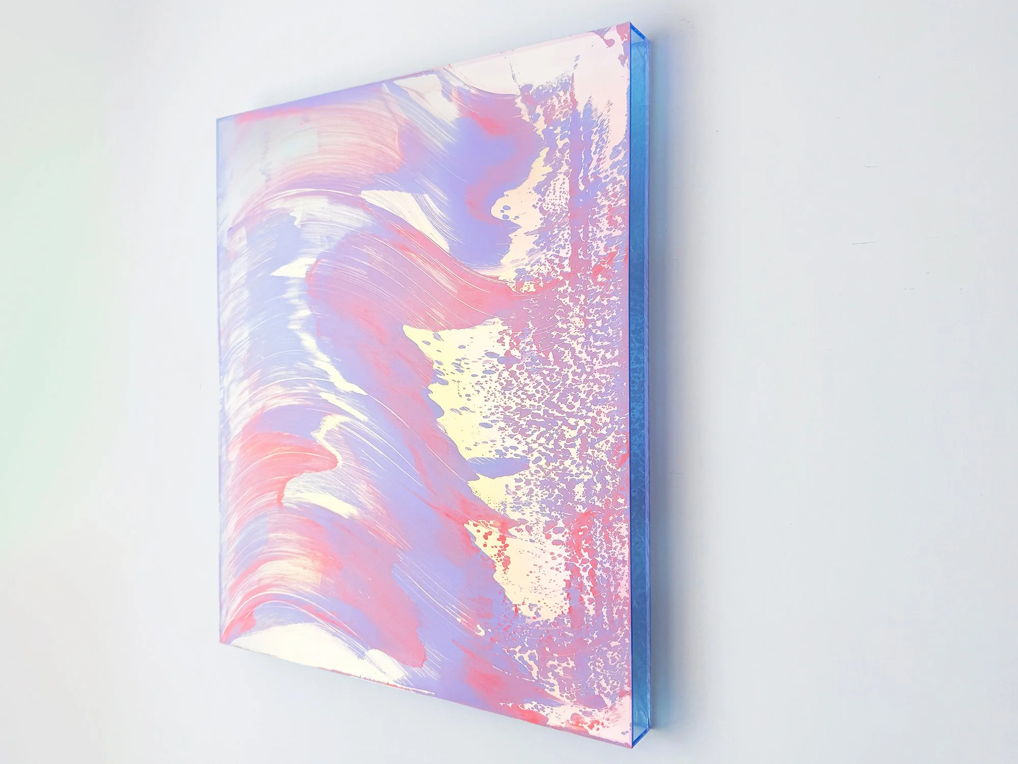Angled view of Coachella Views XI, highlighting its spatial presence and layered pastel composition