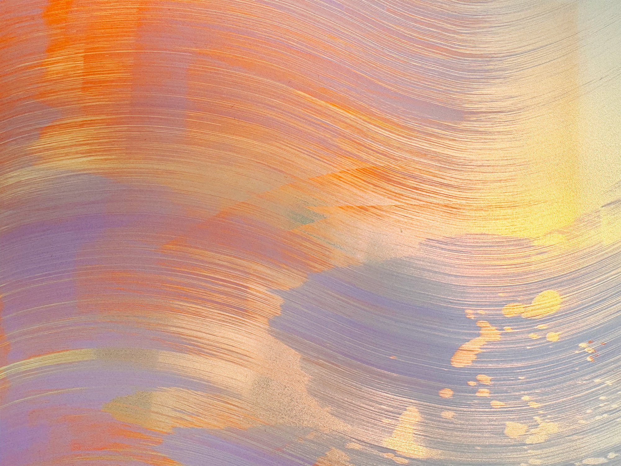 Detail of Lisette Schumacher painting showing subtle colour fields inspired by desert light in Palm Springs