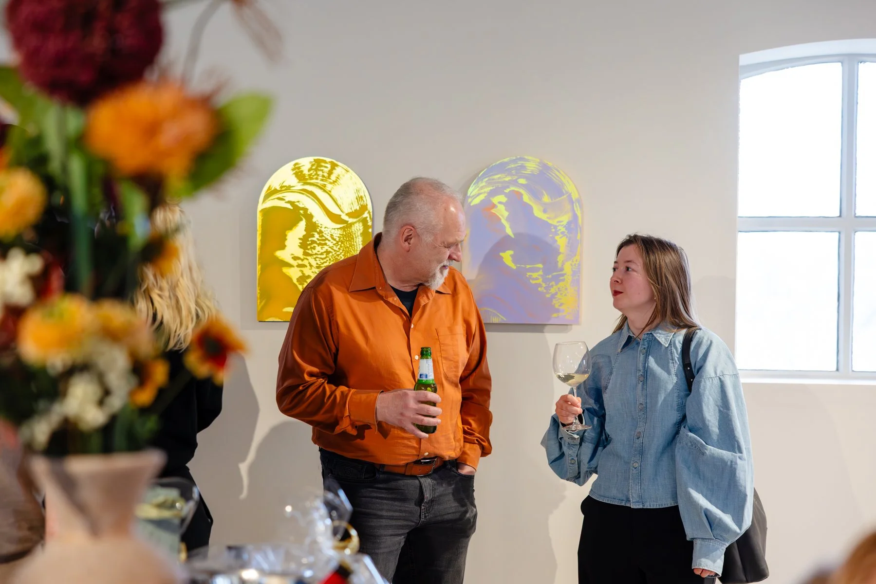 Arch III by Lisette Schumacher installed on a gallery wall, where the soft tones and curved format create a quieter presence within the space.