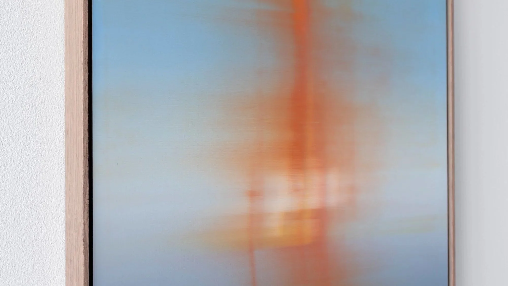 Detail of an abstract oil painting by Donald Schenkel, showing subtle tonal shifts and a clean, minimalist surface — ideal for contemporary and minimal interiors.