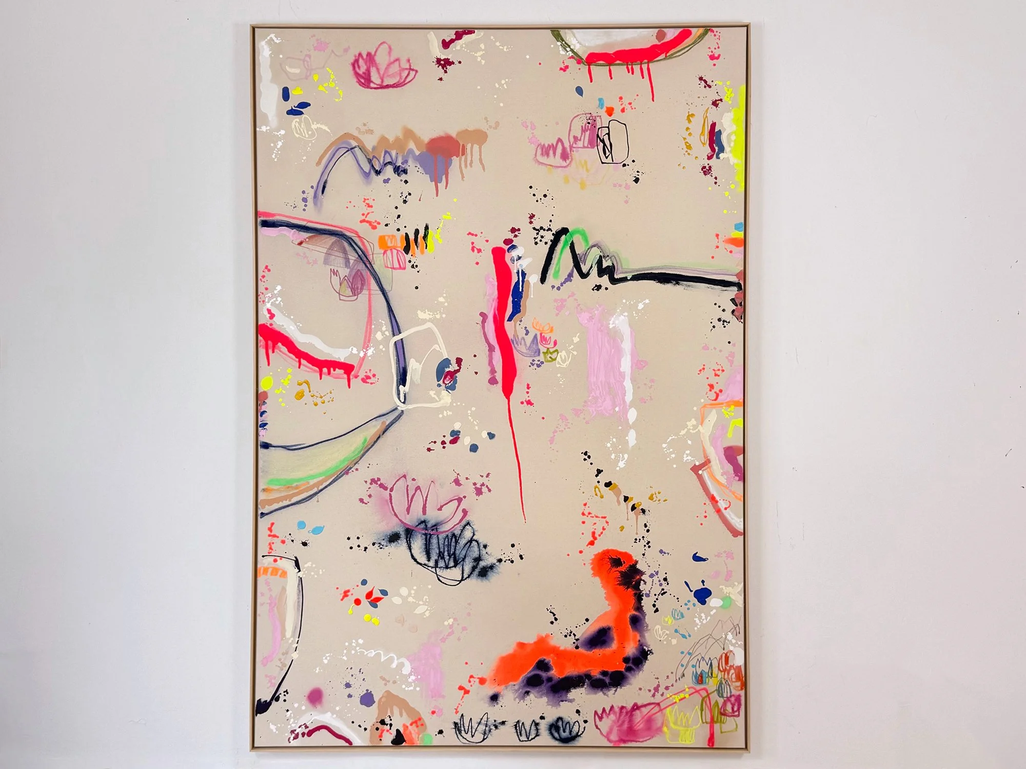 Herzschlag, contemporary abstract mixed-media artwork by Vera Klaus