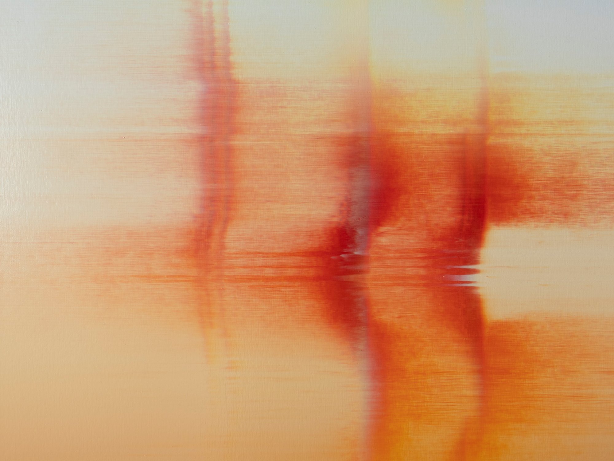 Detail of “Unexpected Visitor” revealing subtle transitions between warm tones.