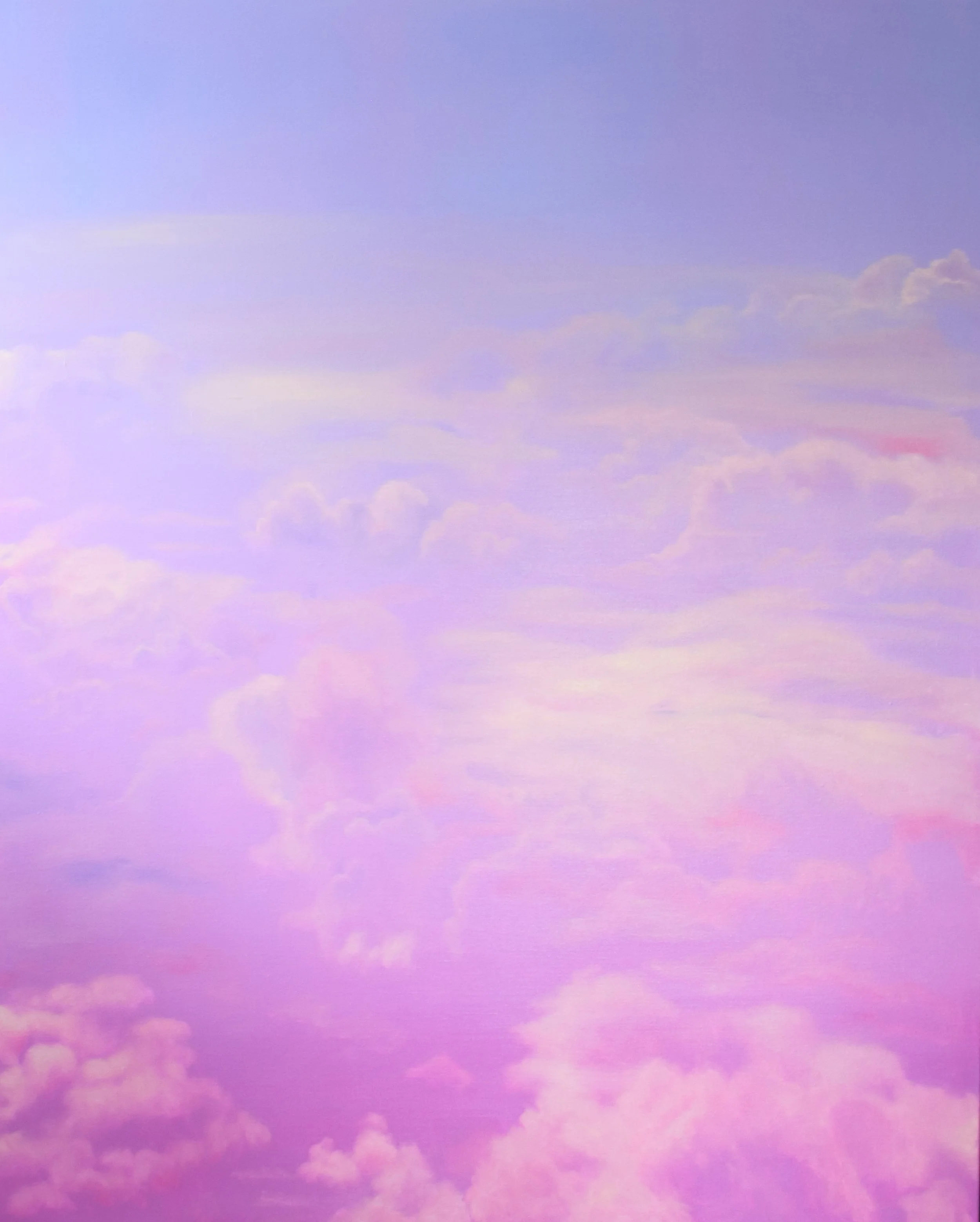 Contemporary cloud painting by Mel Chan from the series Studies, depicting a soft atmospheric formation between cloud, smoke and mist.