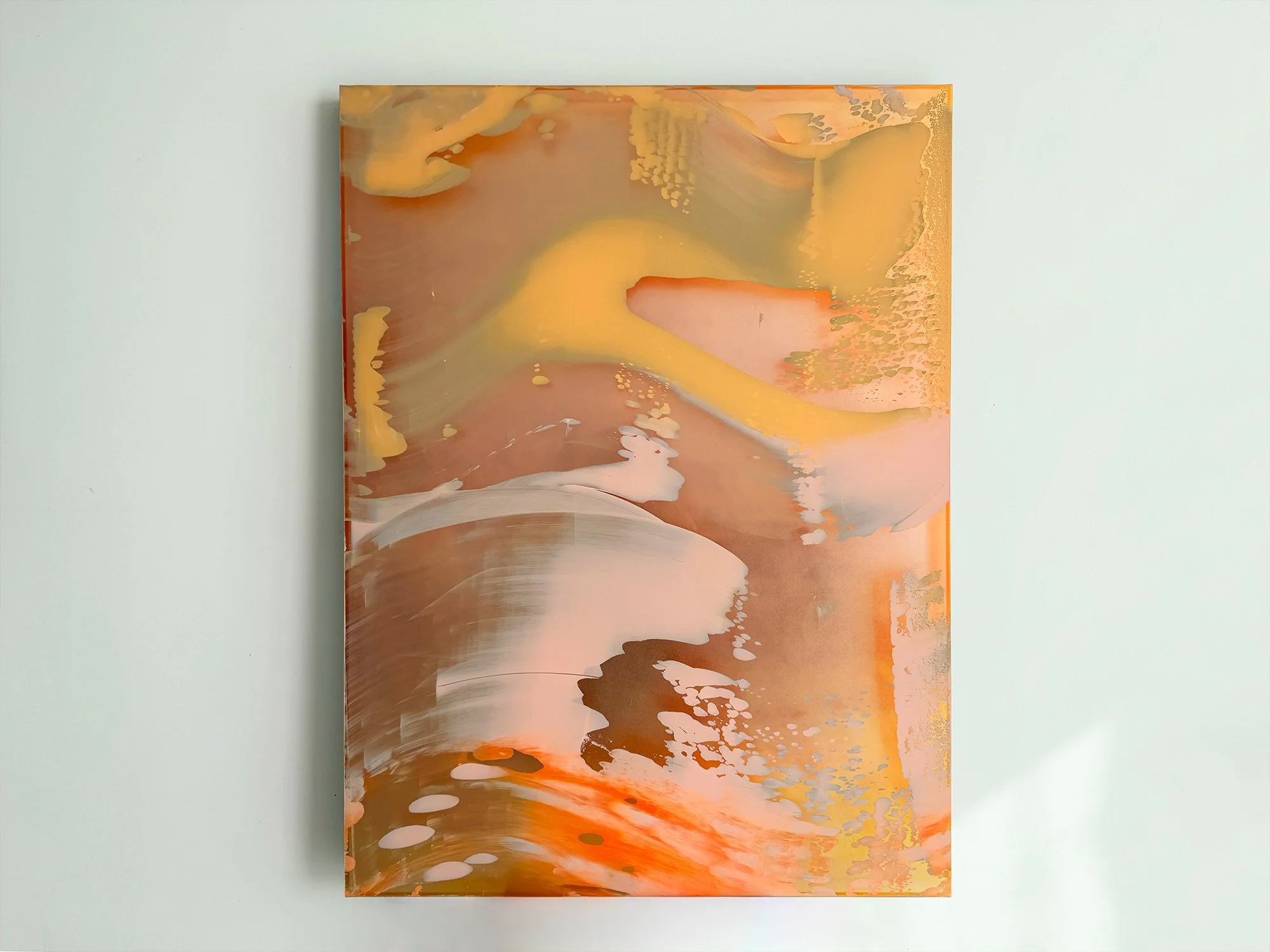 Desert Modernism I by Lisette Schumacher, large abstract painting inspired by Palm Springs architecture