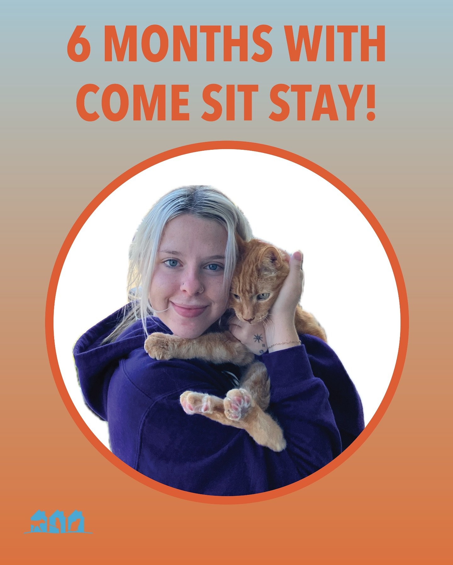 Clare celebrated her 6 month milestone with Come Sit Stay back in April. She works on our weekday team and we are so lucky to have her on our team!
We are excited for more visits and walks to come!
🎊🐈Congrats Clare! 🐕🎉