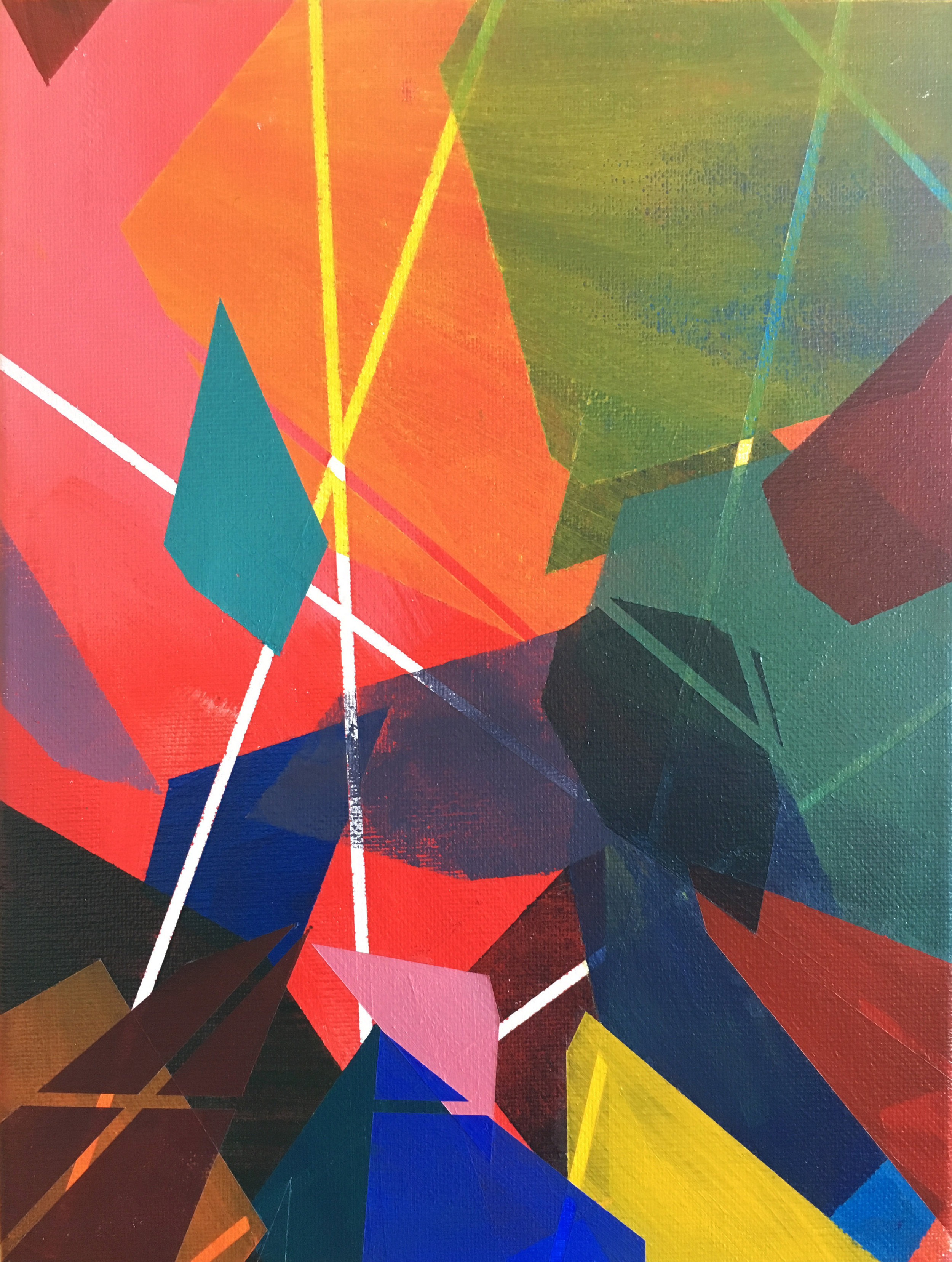 "Ascending" 9x12" Acrylic on canvas  October 2016 