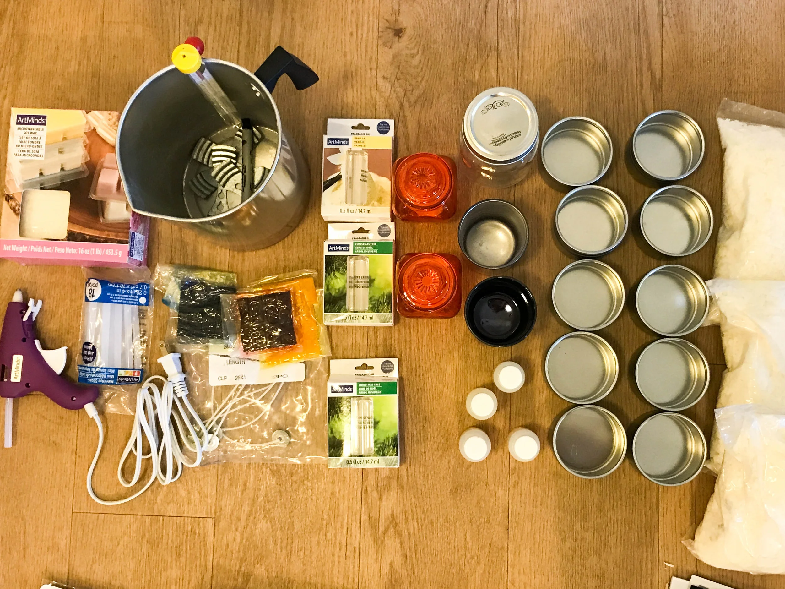 All candel making supplies (including Christmas gifts)...so basically everything from the line of green to the right will be going away.