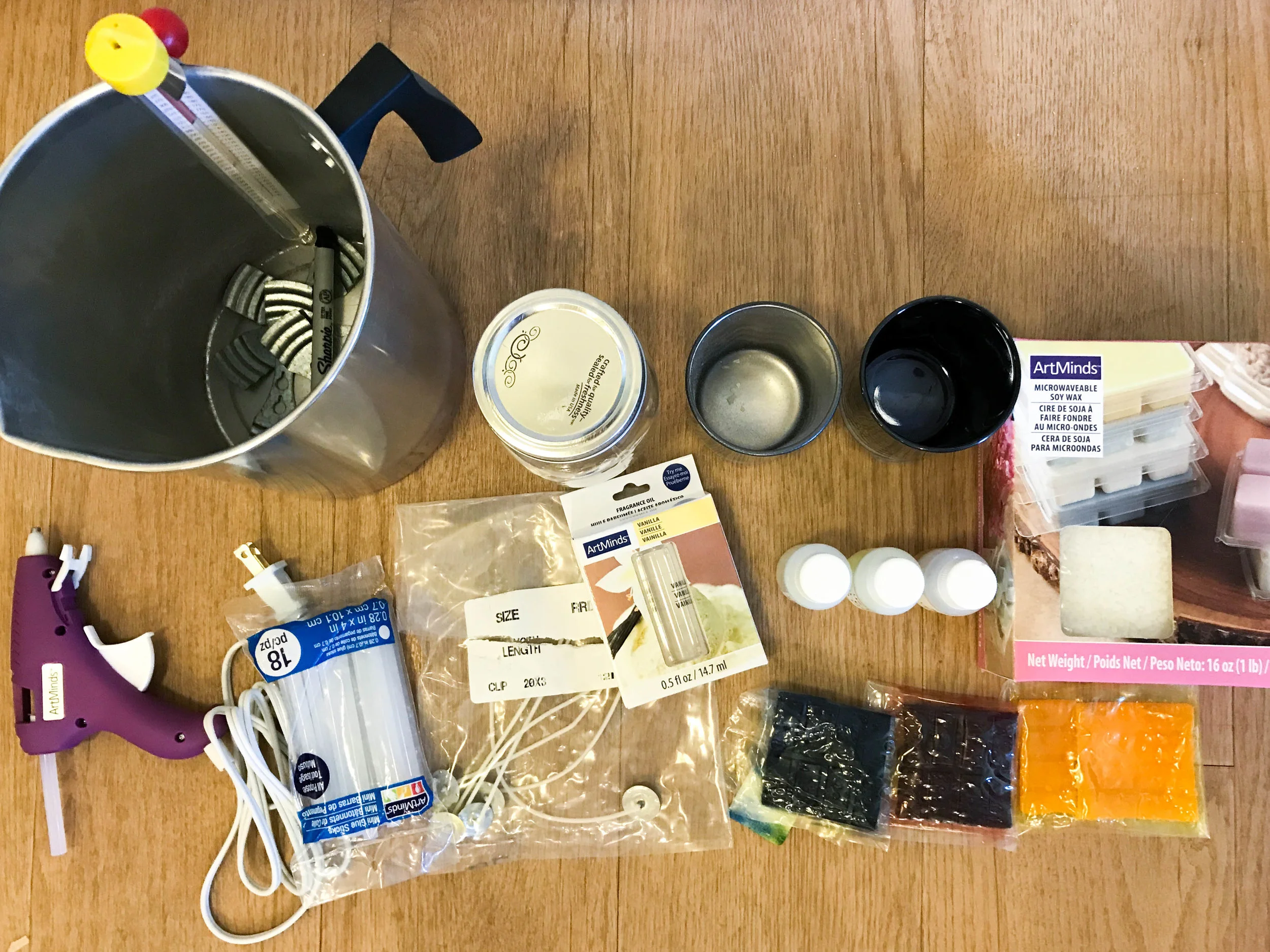 The parts that I am keeping just for me. I love using and making candels and now that they are so expensive for the good kinds it saves a lot of money just making them.