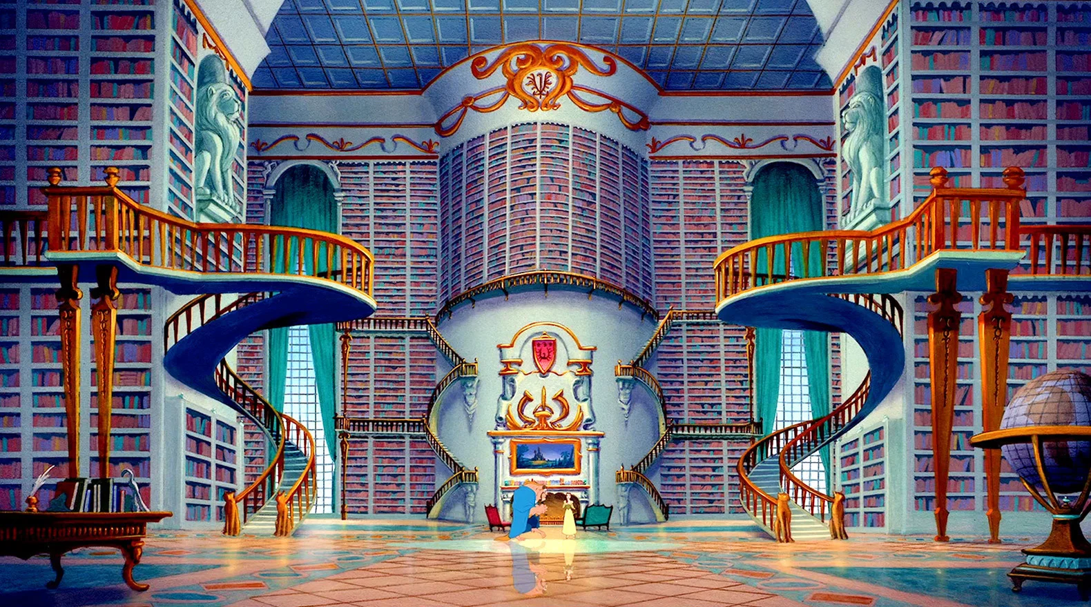 Beauty and the Beast where Beast gives her the castle library...this is what I always thought I wanted