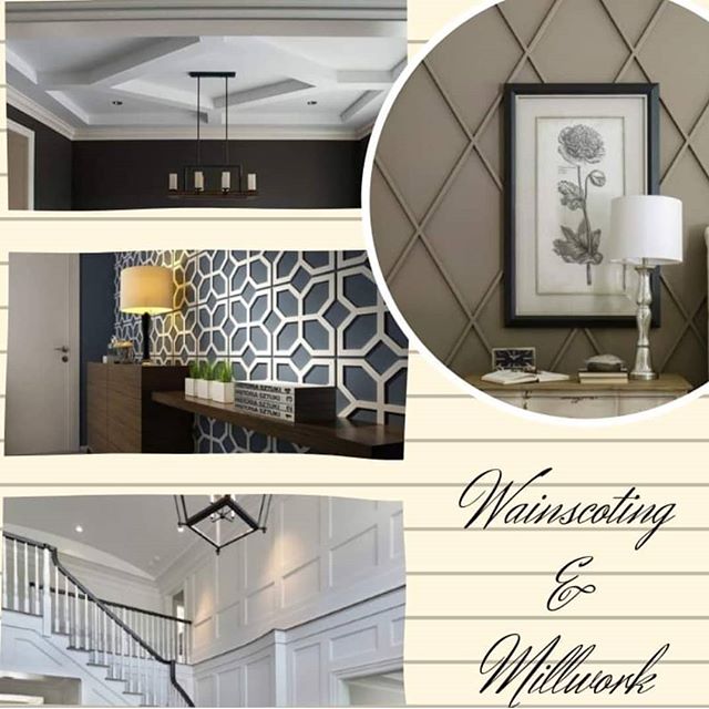Wainscoting &amp; millwork, such beautiful things 
#customhomebuilder 
#wainscoting 
#millwork #uniquewalls #customhome 
#imdrooling
