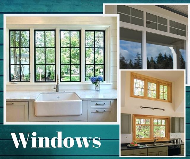 With the cold coming we are all thinking of how to keep it out of the house! Replacing old windows can not only help with energy costs but they can make a new statement in your home! 
#customhome #windows #renovation