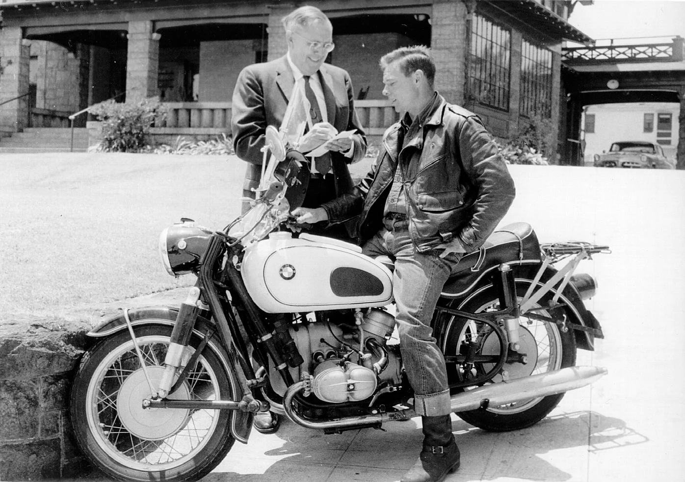 John_1959 with Floyd Clymer_post ride.jpg