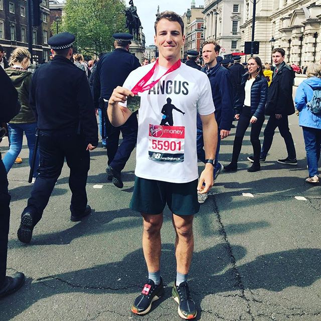 Chuffed marathon runner! We&rsquo;ve heard from our man @angusdixon and the total raised is currently sitting at &pound;3017.50 (with gift aid). You&rsquo;ll be glad to hear he&rsquo;s had a few scoops at the pub to celebrate &amp; is back home with 