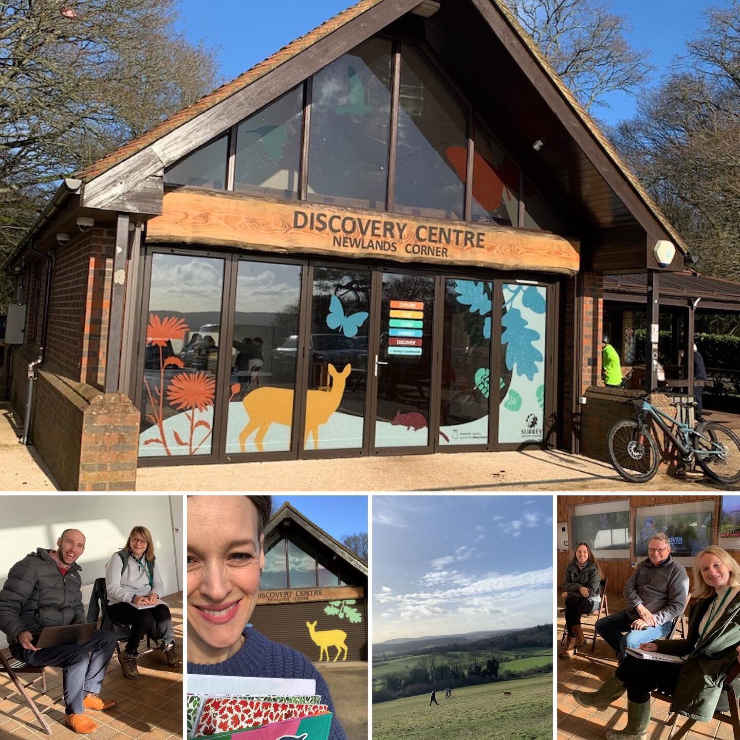 A fantastic meeting today between Lucy of @doodlesandscribbles and the teams @surreycountycouncil and @surreyhillssociety. The sun shone over Newlands Corner as we explored the beautiful  #DiscoveryCentre and wildlife garden, and learnt all about loc