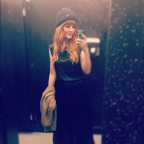 #todayimwearing my @borneby #EliseBerger @ybdfashion #Euphenio Black Silk Dress. @sonyuk #sonyrealtimegallery #fashion #style #blogger #whattowear #inspiration #photo #me #girl #redhead #hair #print #fblogger #clothes #ootd #wiwt #instapic #outfit #whatiwore #igdaily #london #fashiondiaries #aw12 #instafashion