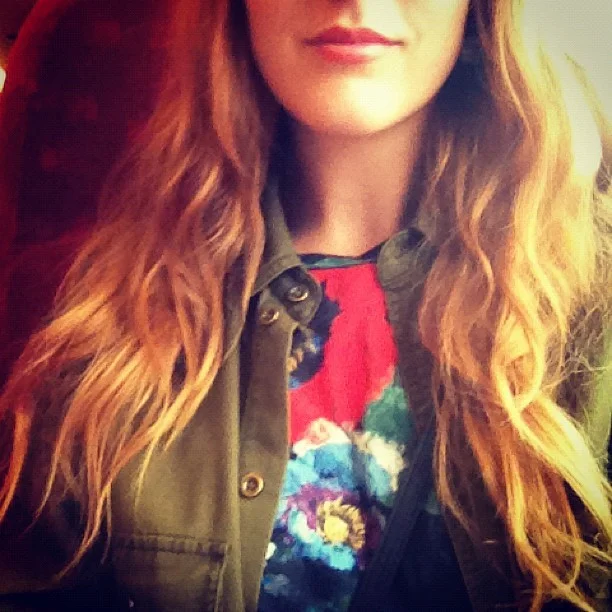 #todayimwearing my brightly coloured @topshop oversized poppy tee, a casual military shirt & melba coloured lip #polish to distract attention from my hungover face. #mojitos + #kopparberg = headache in the morning #fashion #style #blogger #whattowear #inspiration #photo #me #girl #redhead #hair #print #fblogger #clothes #ootd #wiwt #instapic #outfit #whatiwore #igdaily (Taken with Instagram )