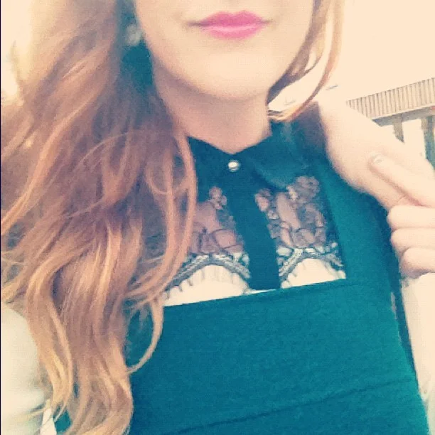 I love the lace panel detail on this #primark blouse! It was such a steal!! Under £15 I think?! So similar to other more expensive ones on the high street this #AW12. I’m feeling a tad prim & proper in this outfit, but I kind of like it! #Fashion #style #blogger #whattowear #inspiration #photo #me #girl #redhead #hair #print #fblogger #clothes #ootd #wiwt #instapic #outfit #whatiwore #igdaily (Taken with Instagram )