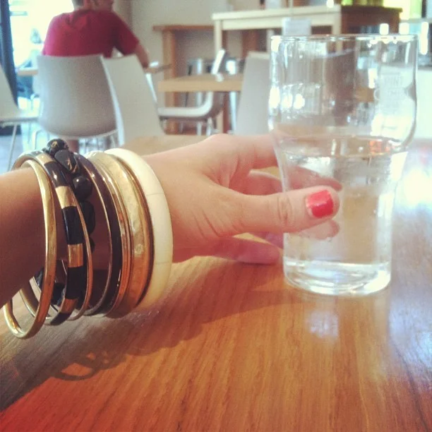 Today’s #armcandy selection of bracelets… Black, gold & cream. #todayimwearing #jewellery #uk #fashion #style #blogger #photo #girl #armcandy #bracelets #bangles #whattowear #SS12 #me (Taken with Instagram )