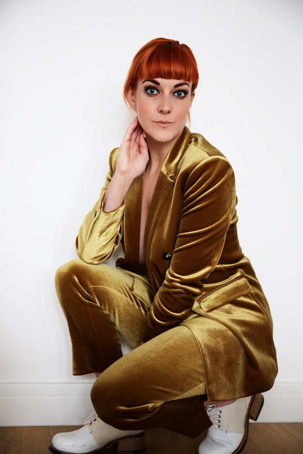 Lucie Loves Topshop Gold Velvet Suit 3
