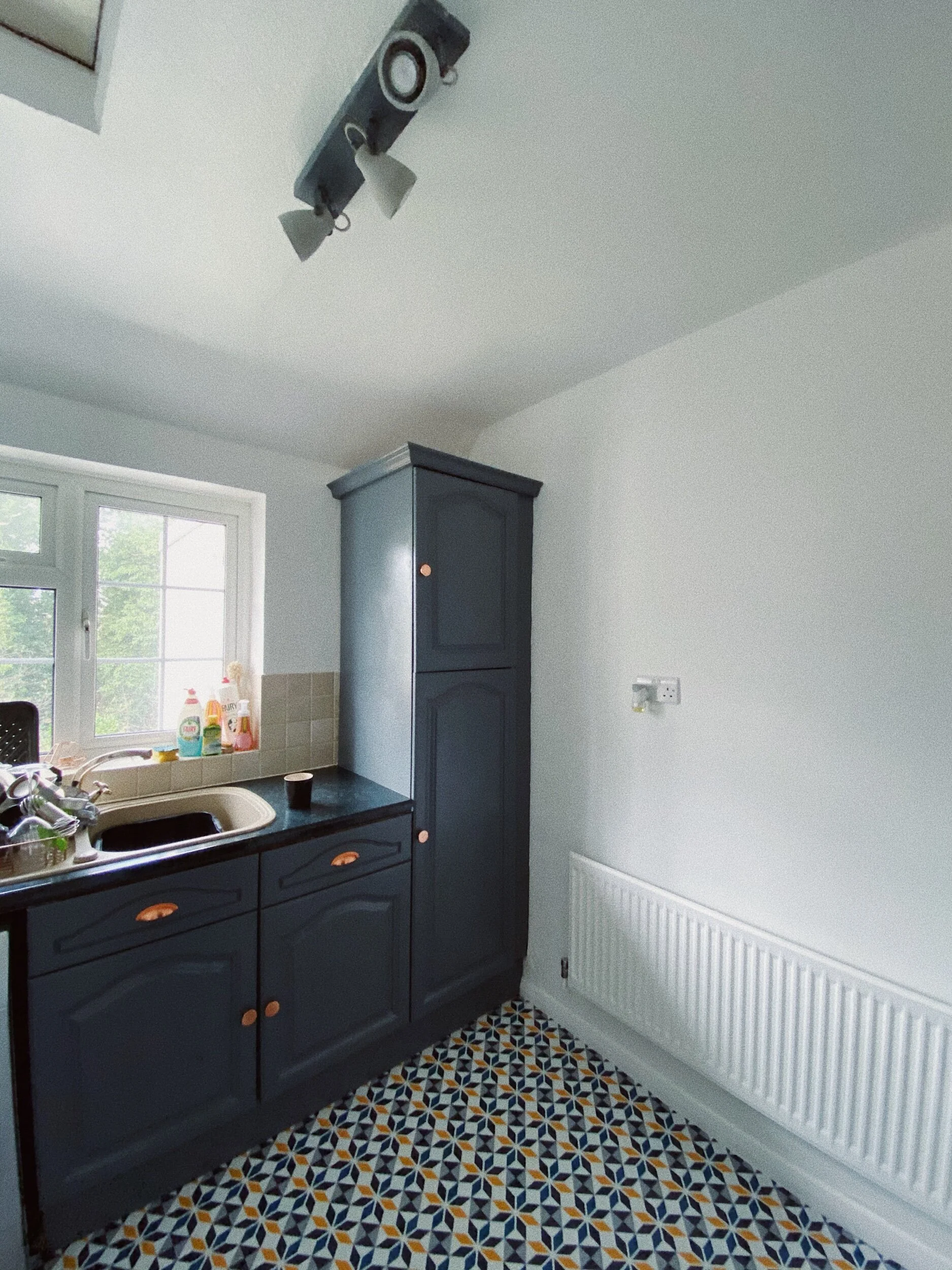 Before And After A Small Kitchen Makeover On A Budget In Collaboration With Valspar Paint Uk For The Floor And More Ad Gifted Items Lucie Loves Uk Lifestyle Blog