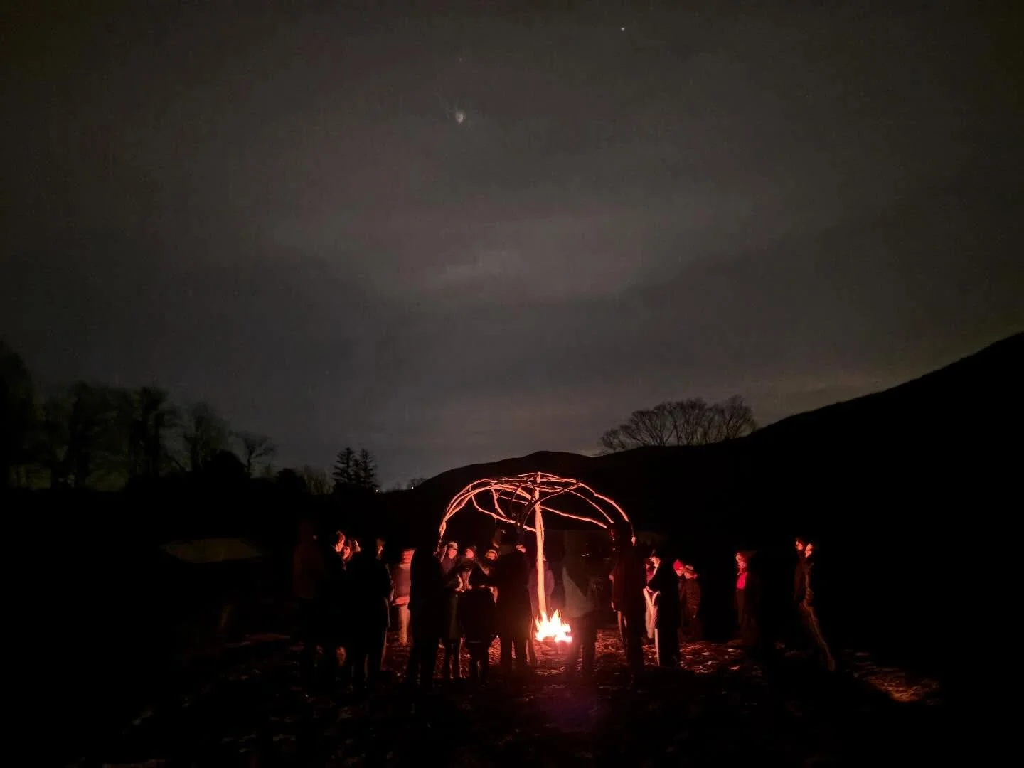 Winter Solstice gathering 2025: Flower Garden fire circle sharing gratitude from this past year and hopes for the next, farm walk to the top of the hill pasture, arts/crafts/desserts/community next to a wood stove in the farmhouse.
#caretakerfarm #co