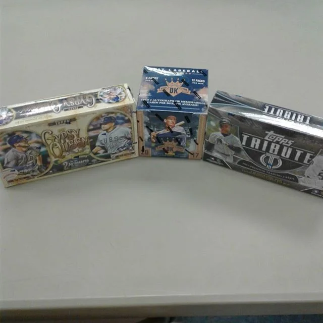 We have the hottest baseball cards in stock now! 2017 Topps Gypsy Queen, 2017 Topps Tribute and 2017 Panini Diamond Kings are available at limited quantities, so stop in and get yours today!