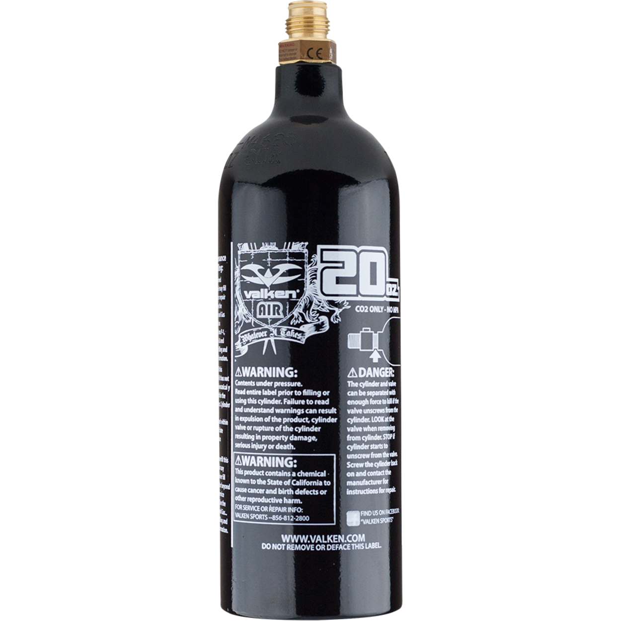 Valken CO2 Aluminum High Pressure Tank - 20oz