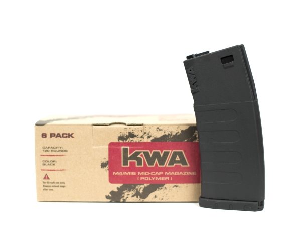 KWA KM4 K120 Mid-Cap Magazines 6-Pack - Black