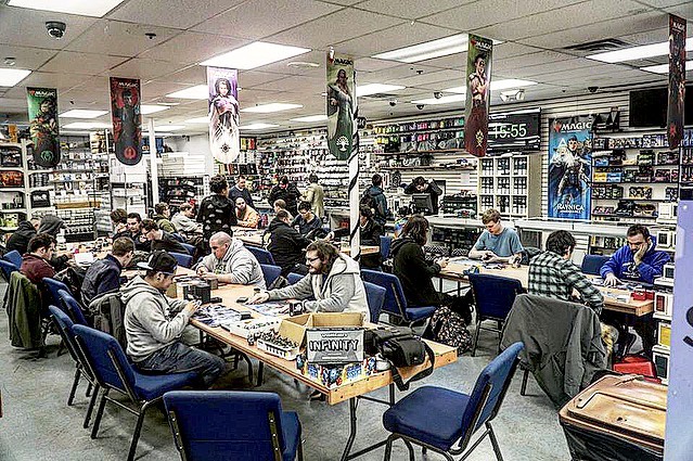Big FNM turnout! 15 players for Pioneer and 9 for Eldraine draft. &bull;
#fnm #mtg #magic #tcg #magicthegathering #tradingcards #poughkeepsie #newyork #localbusiness #fridaynightmagic #hobbyshop #champion