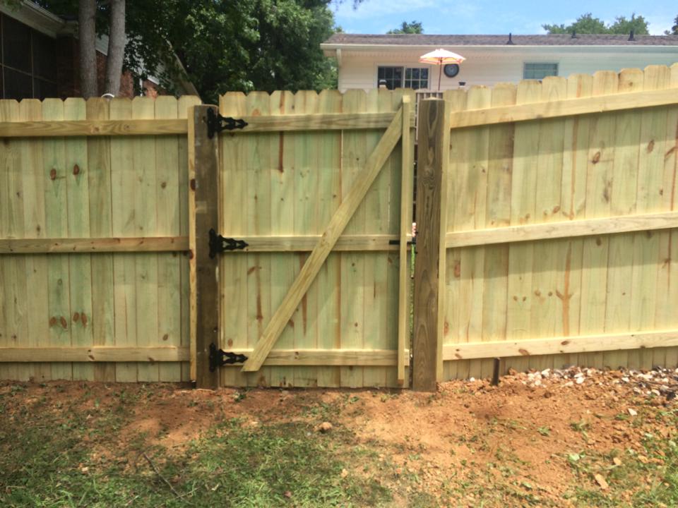 wood privacy fence gate