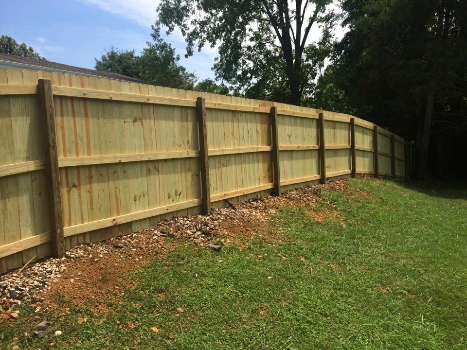 wood privacy fence