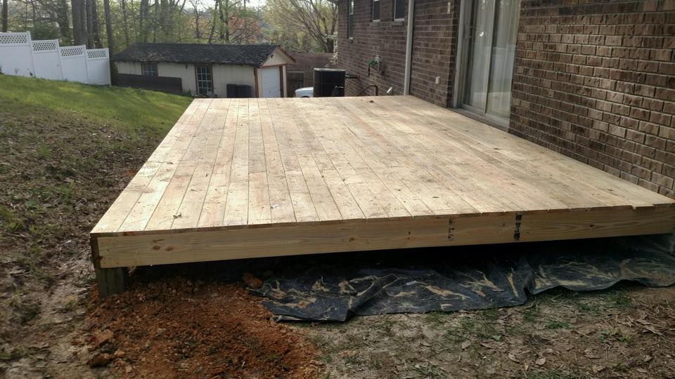 deck without railing