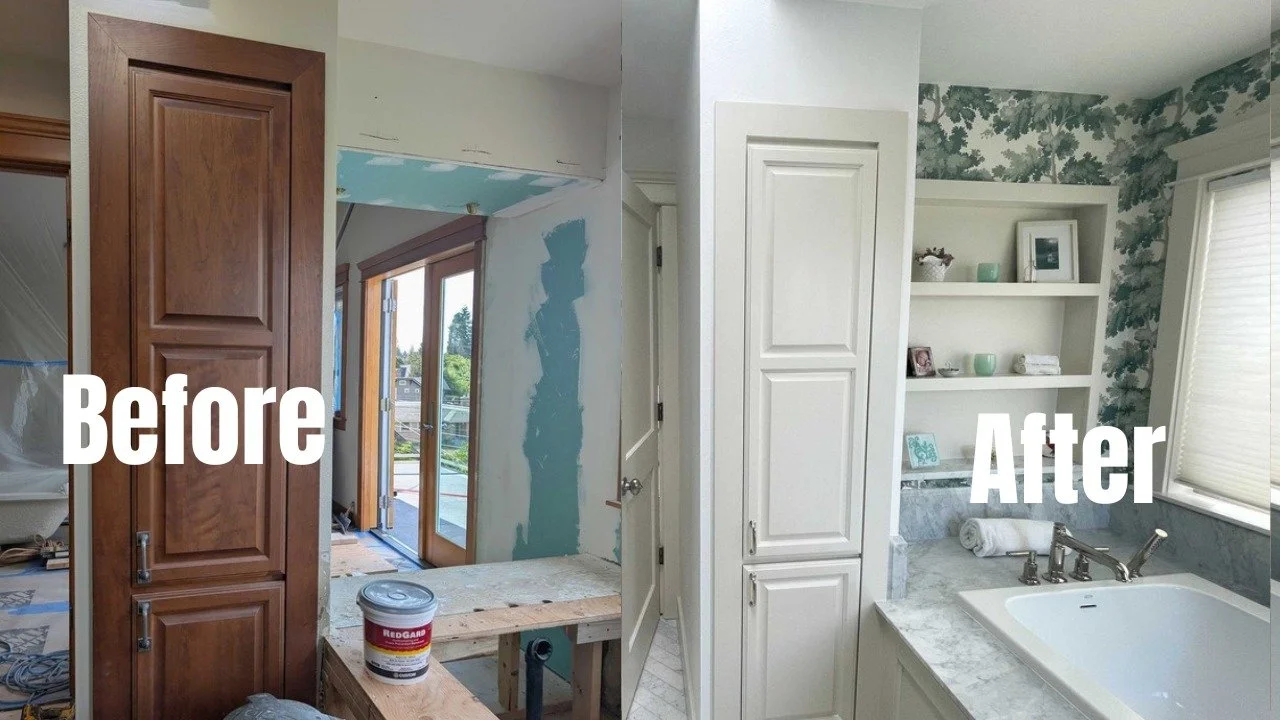 Bathroom Renovation!
A vision transformed into reality.
For stain to paint, drywall to wallpaper, this is a transformed space you never want to leave.
Projects like this is why we love what we do.
#AllProPainting #BeforeAndAfter #InteriorPainting #Ba